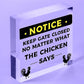 Chicken Gifts Hanging Warning Sign For Gate Garden Chicken Coop Hen House Gifts