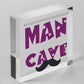 Man Cave Moustache Novelty Wooden Hanging Plaque Funny Sign Classy Husband Gift