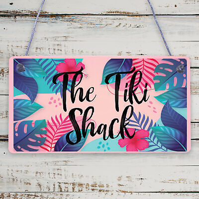 Tiki Shack Hanging Bar Plaque Beer Cocktail Beach Decoration Sign Friend GIFTS