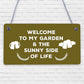 Welcome To My Garden Plaque Outdoor Shed Sign Novelty Chic Decor Friendship Gift