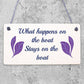 What Happens On The Boat Nautical Decor Shabby Chic Hanging Beach Sign Plaque