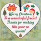 Christmas Friendship Friend Thank You Gift Wood Hanging Heart Bauble Decoration