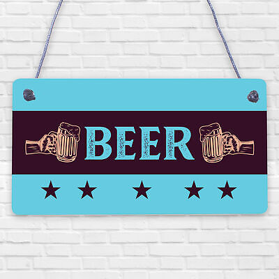 Beer Sign Hanging Home Bar Man Cave Pub Garage Sign Beer Gift Bar Decor