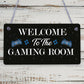 Gaming Room Sign Welcome Sign For Man Cave Boys Bedroom Gamer Gift