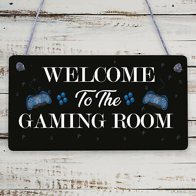 Gaming Room Sign Welcome Sign For Man Cave Boys Bedroom Gamer Gift