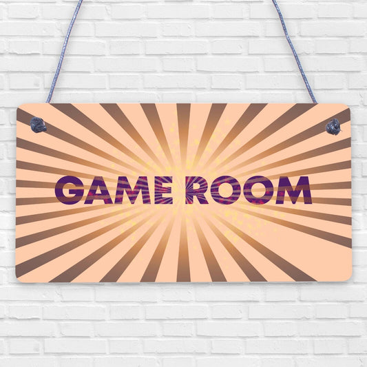 Game Room Sign Gamer Gift Boys Bedroom Decor Man Cave Games Room Sign