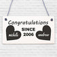 Congratulations Couple Wedding Engagement Gift Hanging Plaque Cute Love Sign