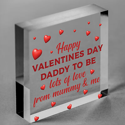 Valentines Day Card For Daddy To Be Gift From The Bump Card Daddy To Be Card