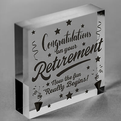 Retirement Congratulations Keepsake Handmade Wooden Heart Friendship Gift Plaque