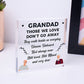 Grandad Christmas Memorial Decoration Wood Heart Memorial Sign Gift For Grandad