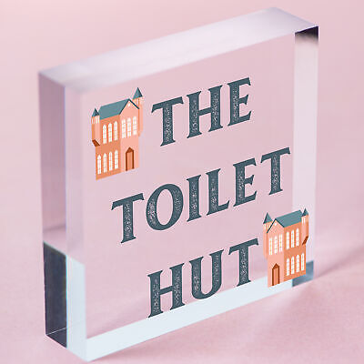 The Toilet Hut Shabby Chic Bathroom Sign Seaside Plaques Beach Nautical Gifts