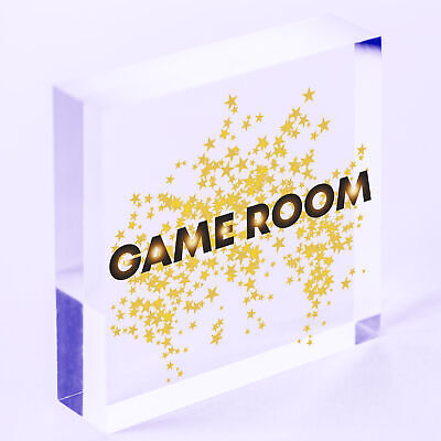 Game Room Sign Gamer Gift Boys Bedroom Decor Man Cave Games Room Sign