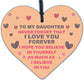 Special Gift For Daughter Wood Heart Birthday Gift Novelty Gift For Daughter