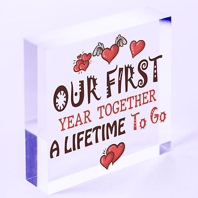 Special 1st Anniversary Gift For Boyfriend Girlfriend Husband Wife Engraved