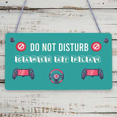 Gamer Gaming Gifts Do Not Disturb Man Cave Bedroom Sign Gift For Son Brother Dad