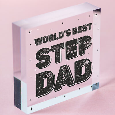 Step Dad Gifts Wooden Keyring Fathers Day Gift For Step Dad Birthday Gift