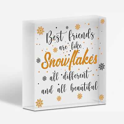 BEST FRIEND Ornament Christmas Gift Hanging Plaque Friendship Sign Keepsake