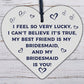 Best Friend Is My Bridesmaid Wooden Hanging Heart Wedding Plaque Thank You Gift