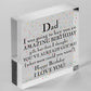 Amazing Happy Birthday Wooden Heart Dad Daddy Funny Card Baby Son Daughter Gifts