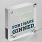 Novelty GIN Plaque Funny Alcohol Sign Home Bar Pub Man Cave Gin & Tonic Gift