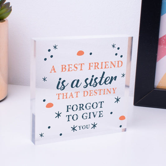 Birthday Friendship Best Friend Gift Acrylic Plaque Thank You Sign Keepsake