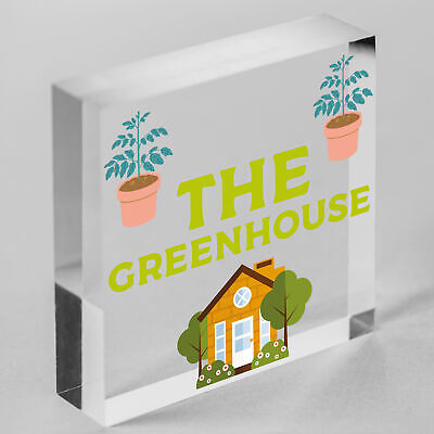 The Greenhouse Plaque Garden Shed House Sign Dad Grandad Mum Nan Birthday Gift