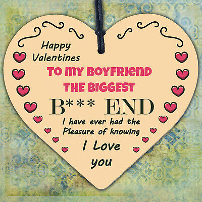 Funny Valentines Gift For Boyfriend Rude Gifts For Him Novelty Wooden Heart Gift