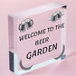 Beer Garden Bar Sign For Garden Pub Man Cave Shed Plaque Alcohol Friend Gift