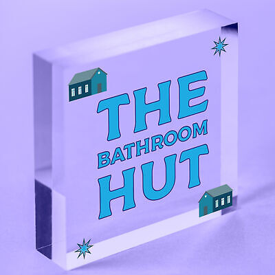 Quirky Nautical Bathroom Sign THE BATHROOM HUT Beach Theme Toilet Sign