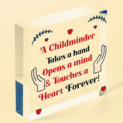 Special Childminder Gift Wood Hanging Heart Thank You Teacher Friendship Gift