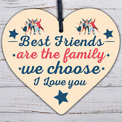 Best Friends Friendship Gift Idea Handmade Wooden Sign Keepsake Thank You Gifts