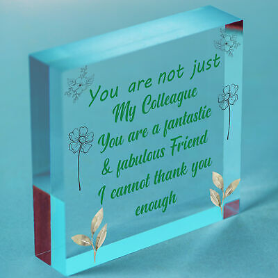 Colleague Fantastic Friend Wooden Heart Plaque Friendship Thank You Work Gift