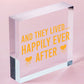 And They Lived Happily Ever After Hanging Wedding Day Plaque Table Decor Sign