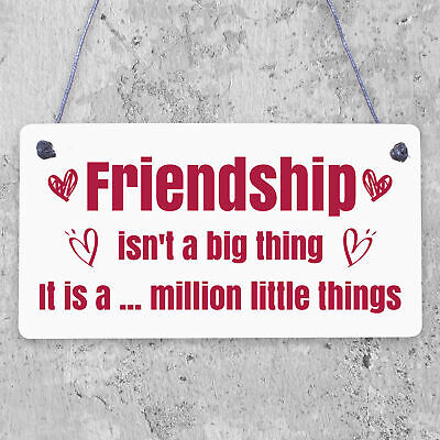 Thank You Gift Friendship Sign Birthday Keepsake Gift Hanging Wall Plaque Gifts