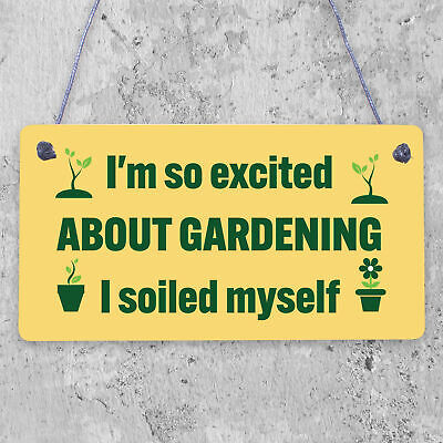 Funny Garden Sign Gift For Gardener Novelty Home Decor Sign Garden Shed Plaque