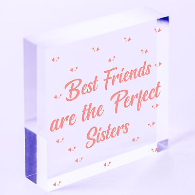 BEST FRIEND SISTER Plaque Thank You Gift Heart Keepsake Gift For Her Women