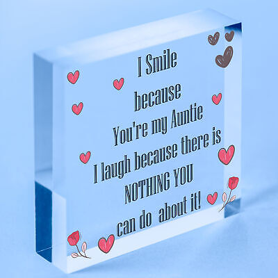 Auntie Gifts For Christmas Aunt Aunty Gifts For Birthday Wooden Heart Plaque