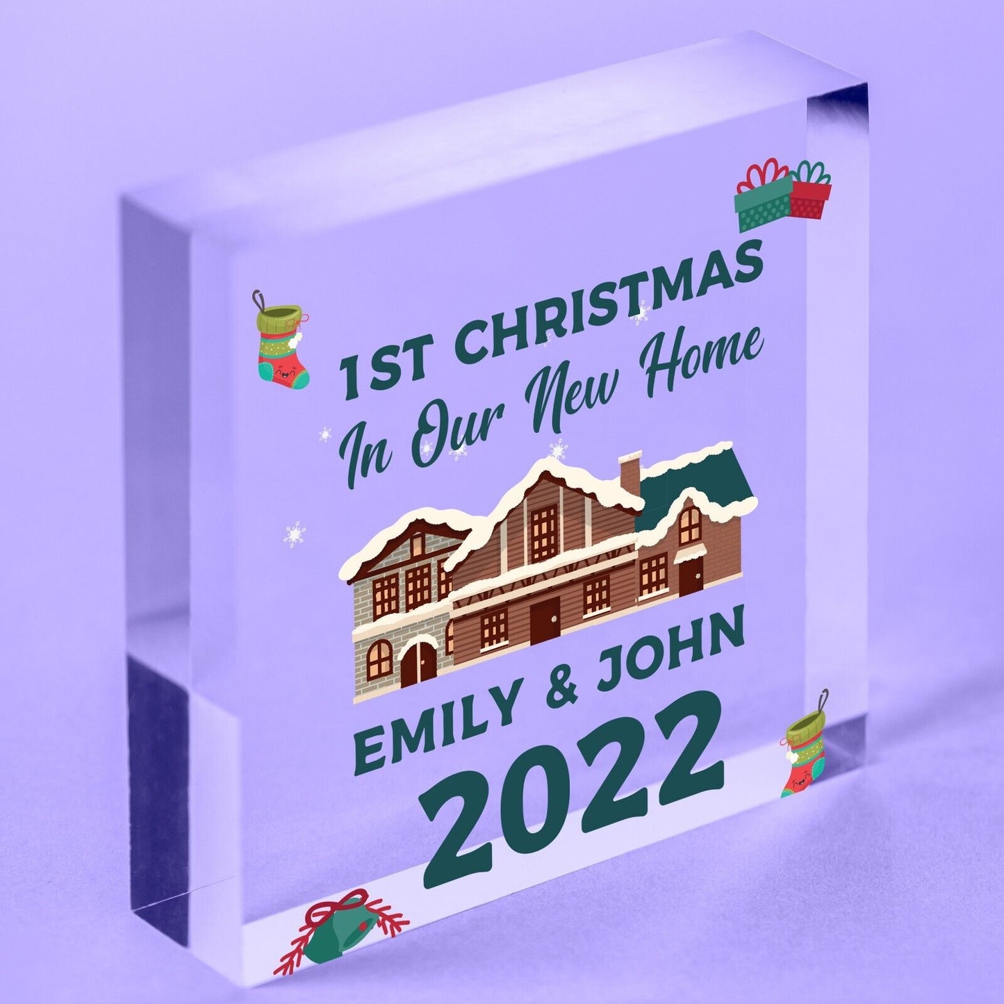 1st Christmas In New Home Acrylic Block 1st Christmas Sign Xmas Decor