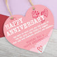 Wedding Anniversary Gift Heart Hanging Sign Happy Anniversary Gifts