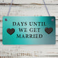 Wedding Countdown Chalkboard Plaque Sign Engagement Gift Fiance Mr & Mrs