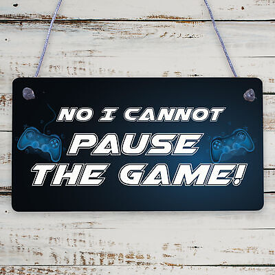 Gamer Sign Player Online Retro Gaming Sign Wall Bedroom Door Sign Gift For Son