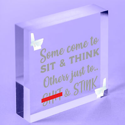 Come To Sit Funny BATHROOM Signs Chic Door Plaque for Toilet Bathroom The Loo