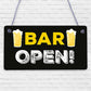 BAR OPEN Sign Beer Vodka Plaque Garden Shed Pub Man Cave Sign Friendship GifT