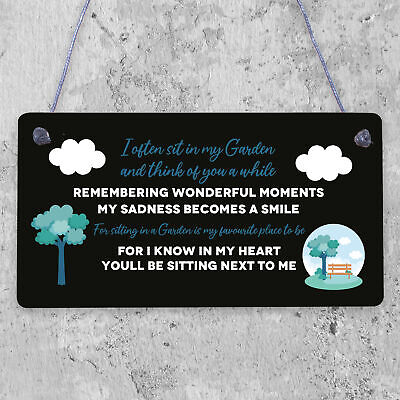 Hanging Garden Plaque Summer House Sign Garden Shed Mum Nan Memorial Gift