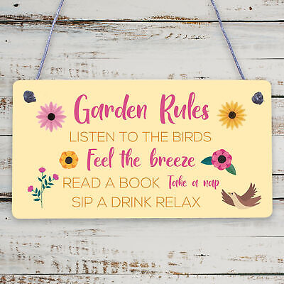 Garden Plaque Hanging Summer House Garden Shed Gifts For Mum Nan Nanny