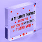 A Million Thanks From My Heart Wooden Hanging Thank You Friendship Love Gift