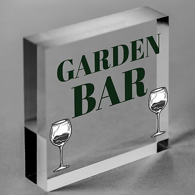 Shabby Chic Garden Bar Sign Hanging Wall Sign For Bar Summerhouse Alcohol Gift