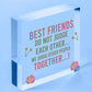 Best Friends Do Not Judge We Judge Together Novelty Friendship Hanging Plaque