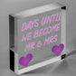 Countdown Days Unitl Mr & Mrs Couple Chalkboard Wedding Engagement Gift Sign