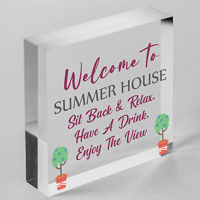 Novelty Summer House Signs Garden Shed Plaques Home Decor Gifts For Him Her